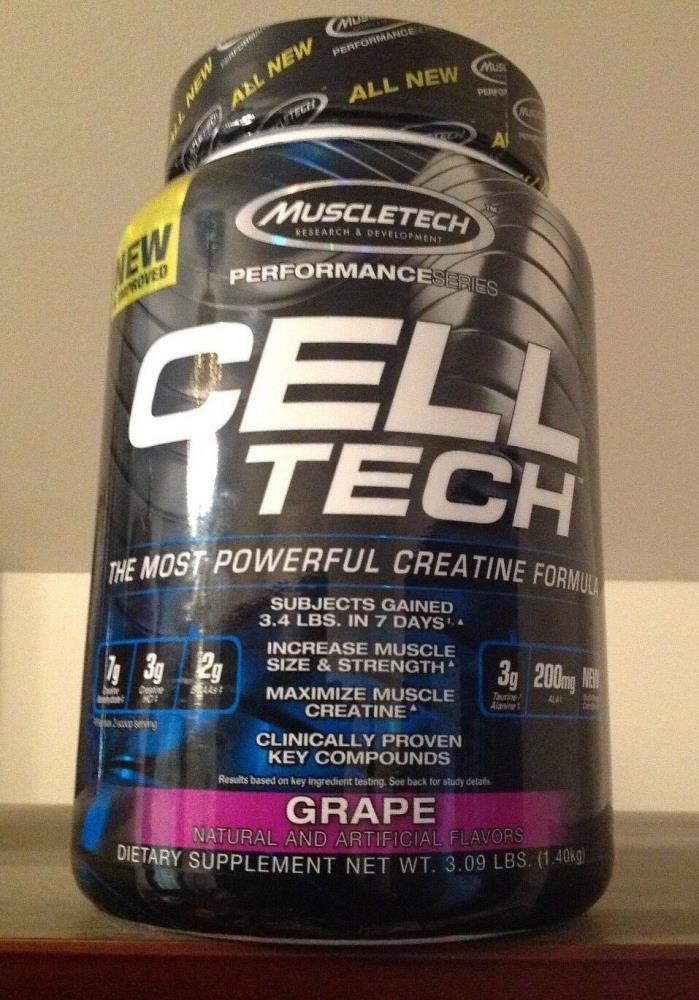 Muscletech, Cell Tech, The Most Powerful Creatine Formula,Grape, 3.09 lb Sale