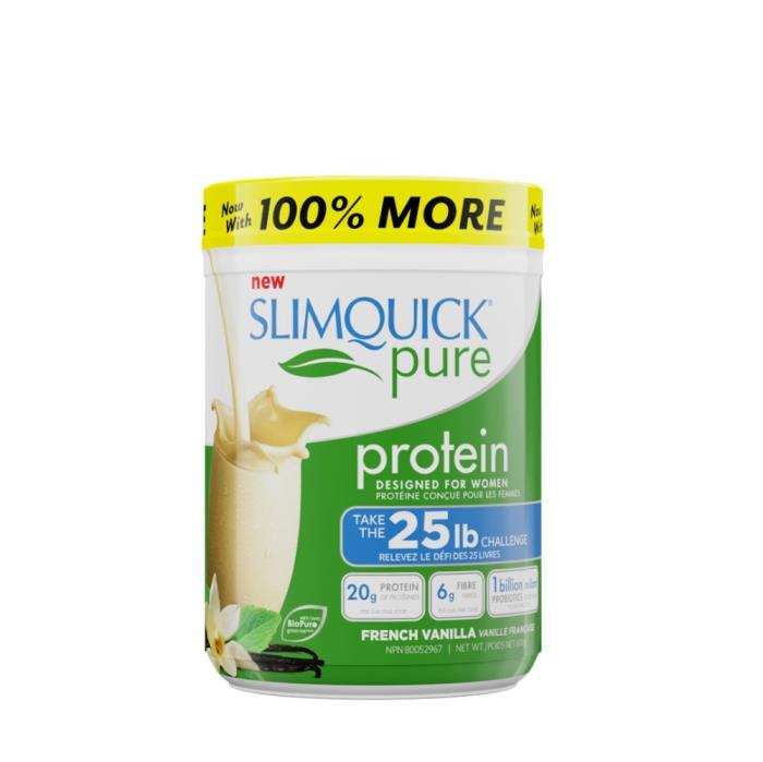 SLIMQUICK Pure Protein Powder Low Calorie Dietary Supplement French 600 Gram