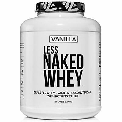 SALE Less Naked Whey Vanilla Protein - All Natural Grass Fed Powder + Coconut 