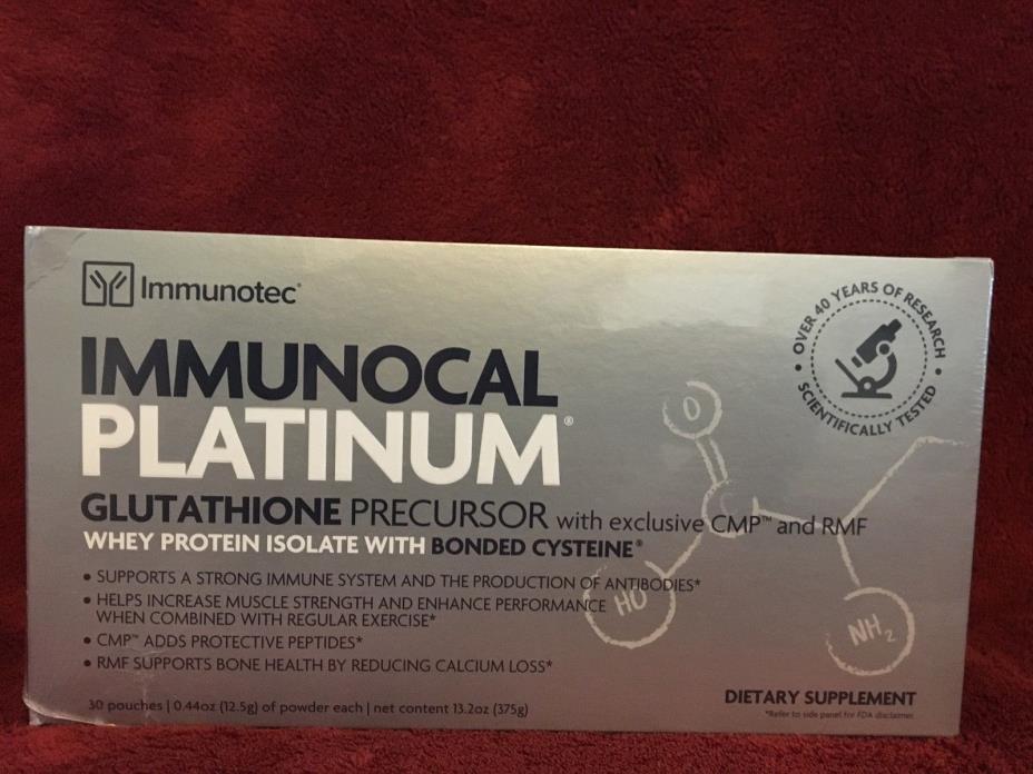 IMMUNOCAL PLATINUM 30Pk by IMMUNOTEC 04/2020  FREE  SHIPPING! (ONE BOX)