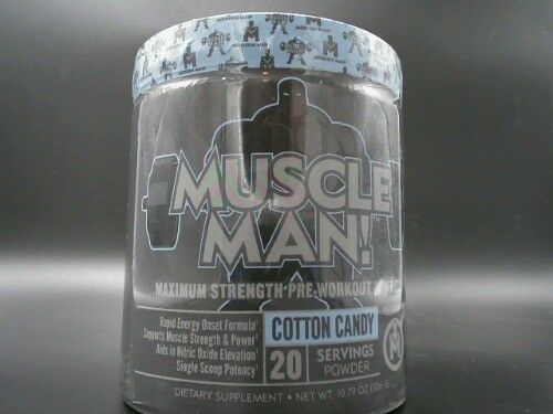 MUSCLE MAN Maximum Strength Preworkout Powder Cotton Candy
