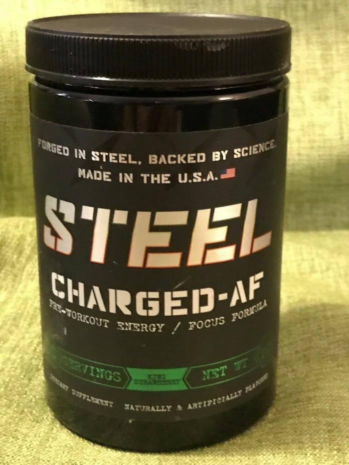 STEEL SUPPLEMENTS CHARGED-AF (30 SERVINGS) preworkout amped alpha BCAA -Exp 2020