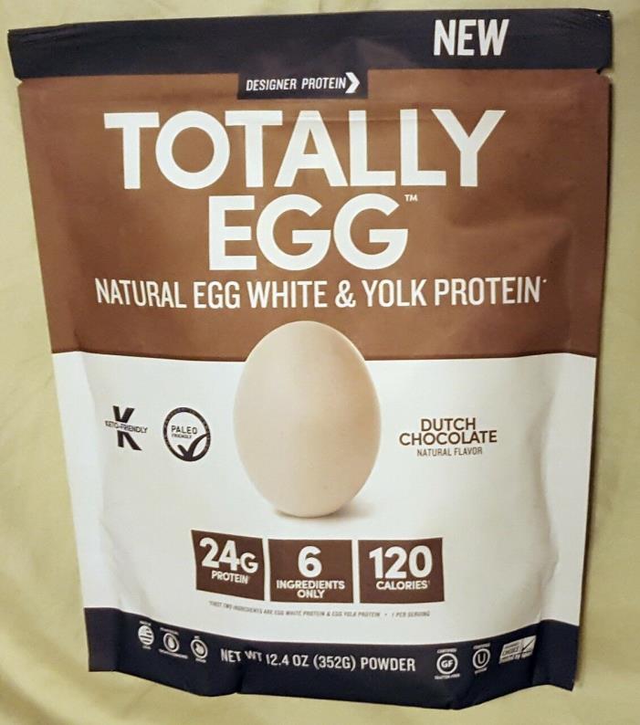 Designer Protein Totally Egg Natural Dutch Chocolate Egg White & Yolk Protein
