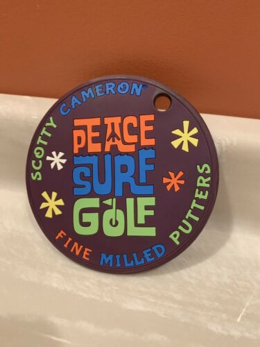 Scotty Cameron Purple Peace Surf Golf Putting Disk Disc Bag Tag