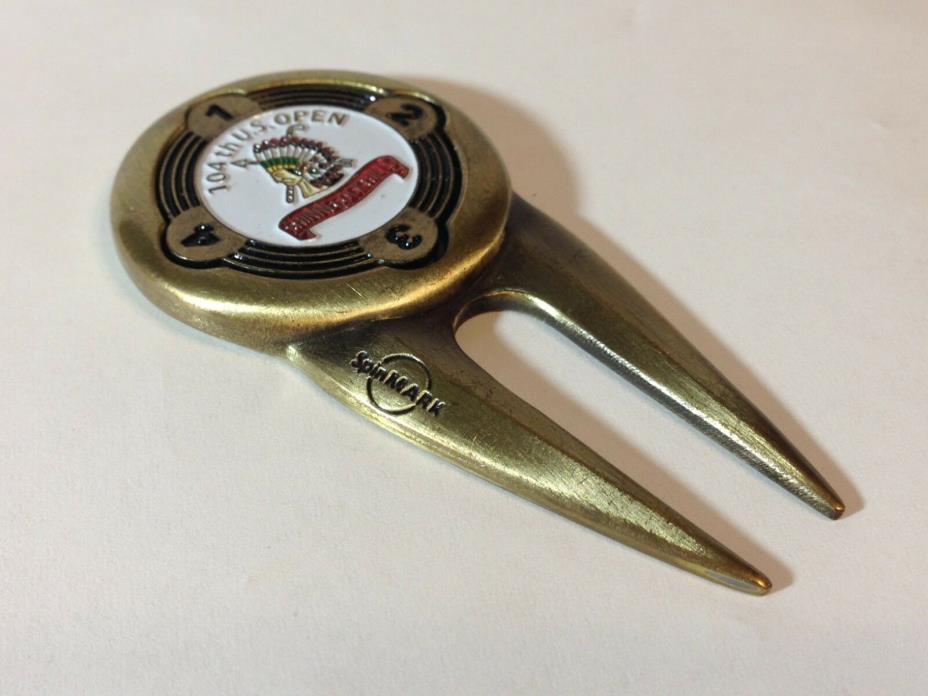 104th US Open Green Divot Tool with Magnetic Ball Marker Spinmark Shinnecock