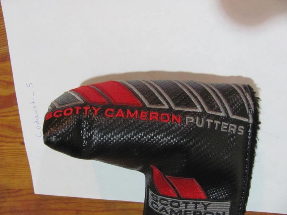 TITLEIST SCOTTY CAMERON BLADE PUTTER HEAD COVER RED & BLACK