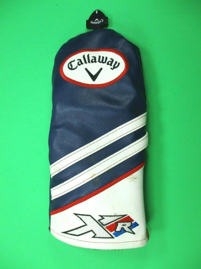 Callaway XR - Dark Blue Color Fairway Golf Head Cover -Adj Numbers On Fob ~ C-3
