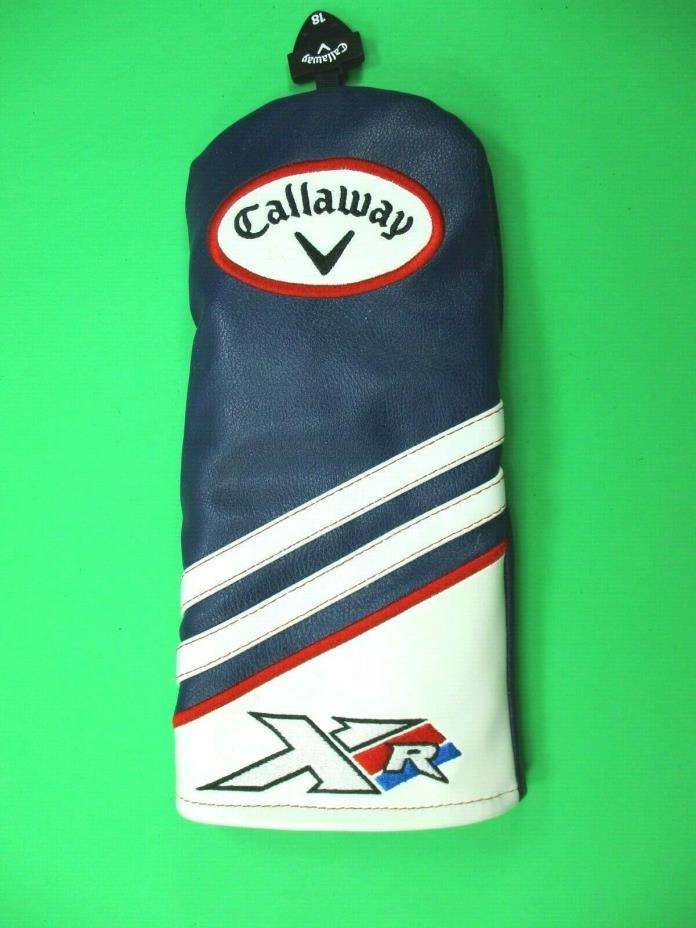 Callaway XR - Dark Blue Color Fairway Golf Head Cover -Adj Numbers On Fob ~ C-18