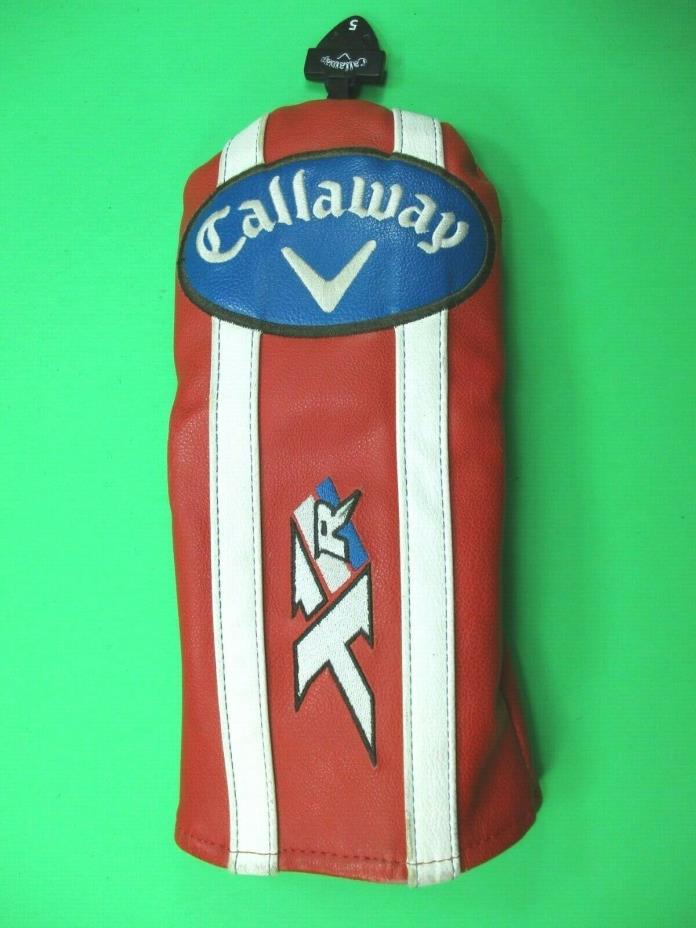 Callaway XR -Red -Bag Style- Fairway Golf Head Cover -Adj Numbers On Fob ~ C-5