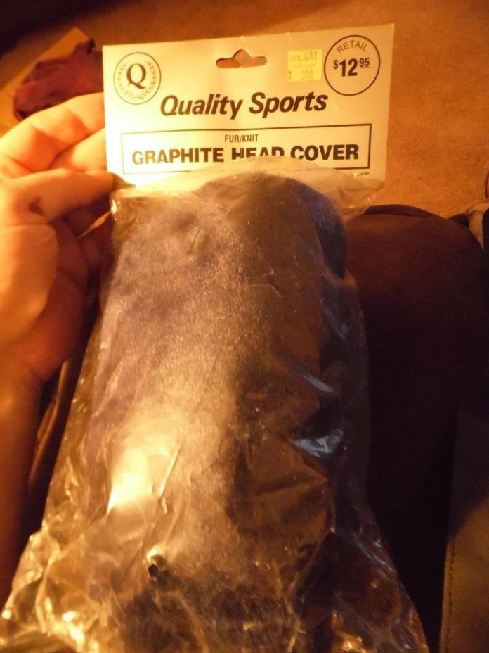 New Fur/Knit  Graphite Golf Head Cover X Black  New in Package