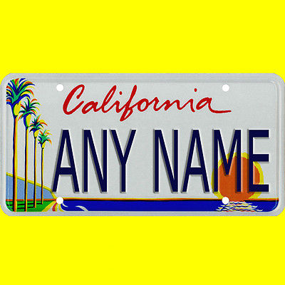 License plate, golf cart, mobility scooter - California design, custom, any name