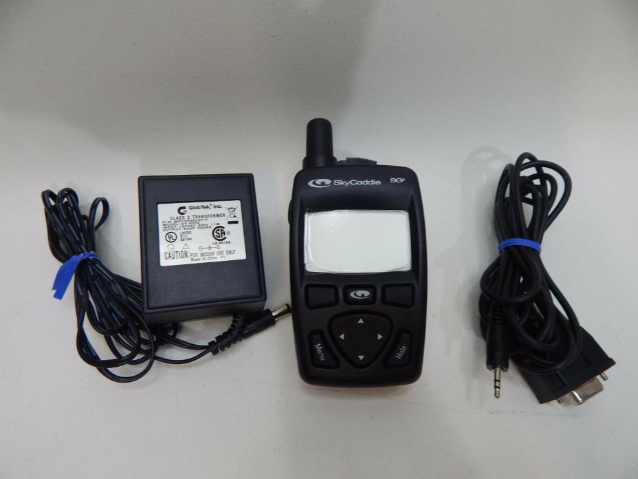 SKY CADDIE SKYGOLF GPS SG2 RANGE FINDER WITH CLIP & CABLE AC ADAPTER