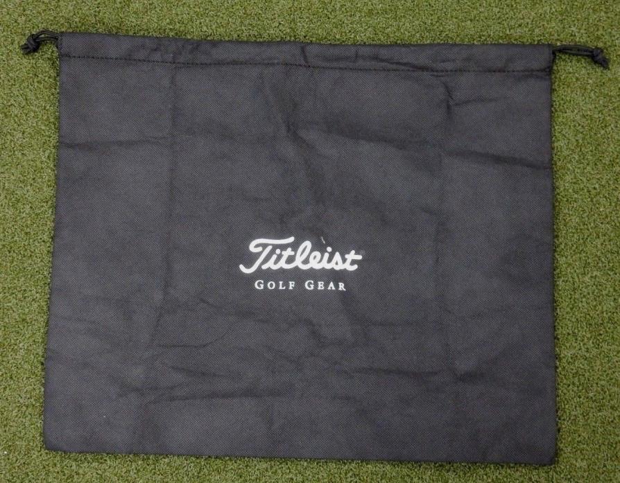 NEW Titleist Golf Gear Drawstring Shoe Bag Valuables Pouch - Black - 15