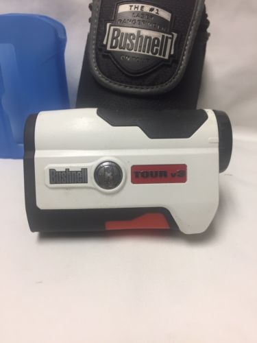 BUSHNELL TOUR V3 RANGEFINDER. CASE AND SLEEVE. NO SLOPE