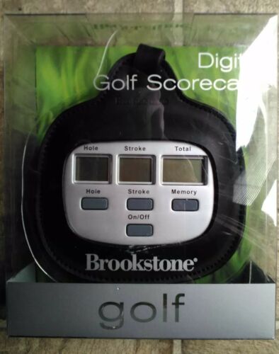 BRAND NEW! Brookstone Electronic Digital Golf Scorecard - Easy To Use