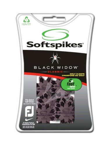 Softspikes Black Widow Fast Twist Claim Golf Cleat Spikes