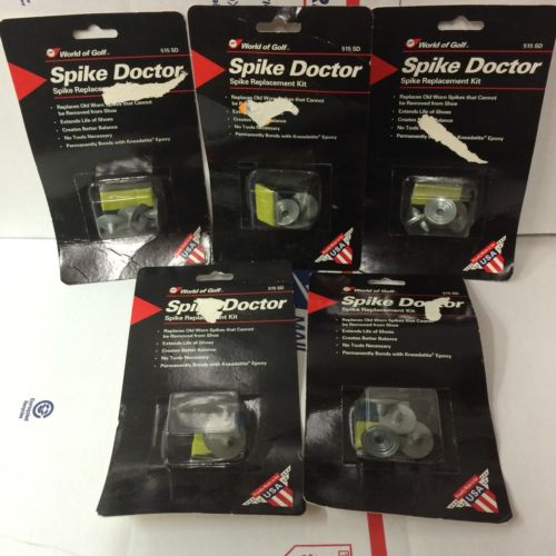 World Of Golf Spike Doctor  5 Spike Replacement Pack Kits  M