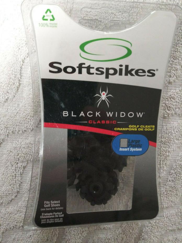 Black Widow Softspikes Replacement Golf Shoes Black Lsrge Plastic Insert Spikes