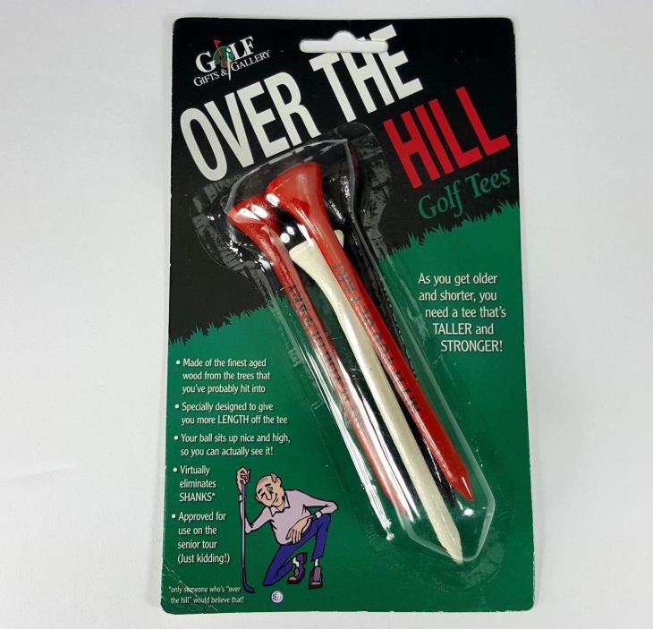Over The Hill Wood Golf Tees 77027 NEW! Sealed Golf Gifts & Gallery (C1581)