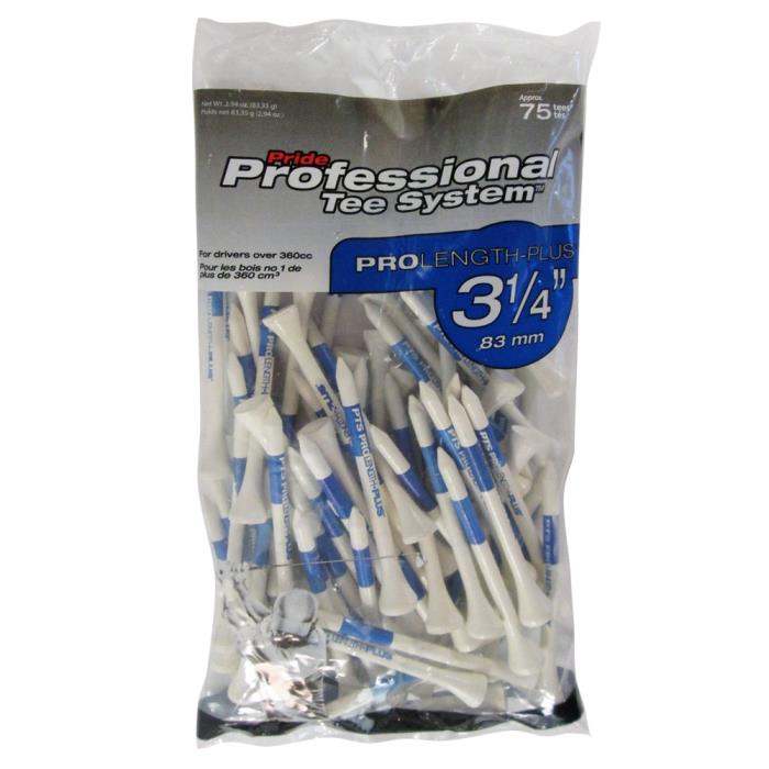 PTS ProLength Plus White Golf Tees, 75 count