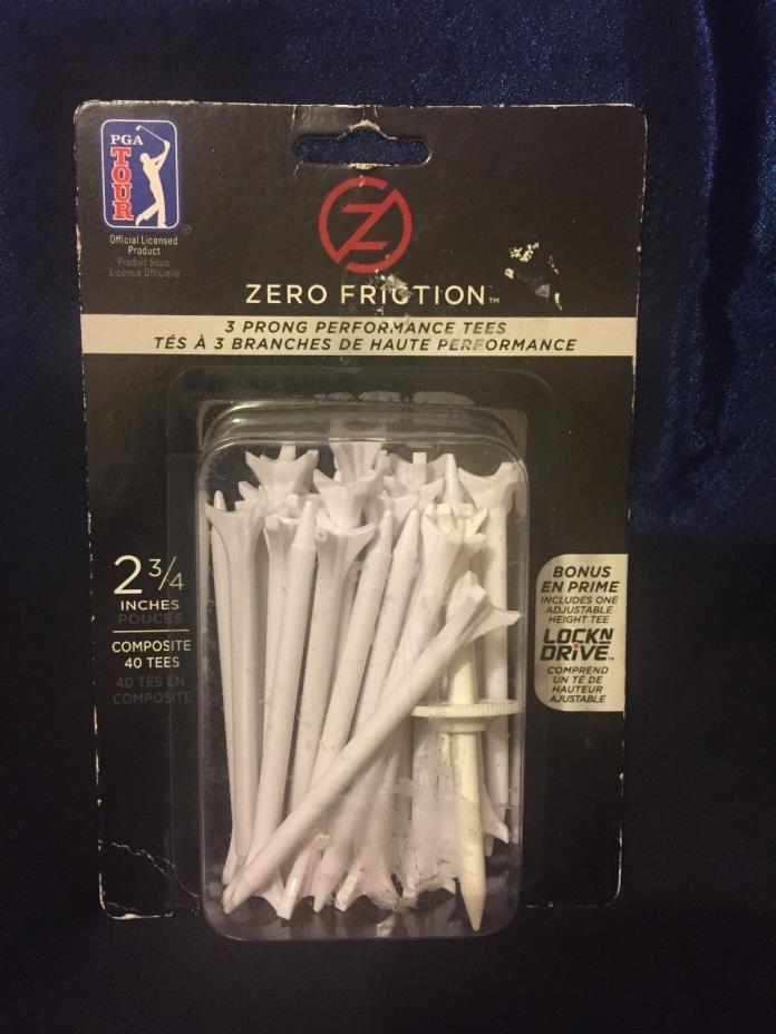 ZERO FRICTION 3 Prong Performance Golf Tees* 40 - 2 3/4