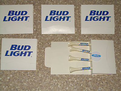 BUD LIGHT TEE PACKS with BALL MARKER  (LOT OF 5 )
