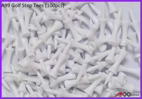A99 Golf Step Tee Castle Tees Down 100Pcs 2 3/4 WHITE FREE SHIPPING
