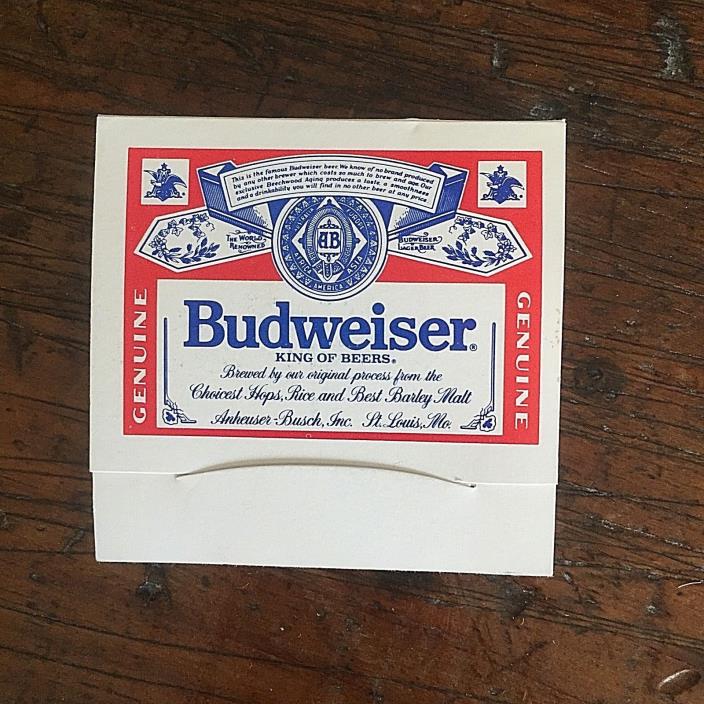Budweiser Matchbook Golf Tee Set Vintage Promotional Item