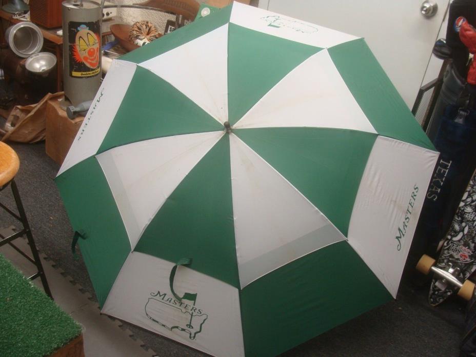 Master's Golf Umbrella, w/logo Green and White GUST BUSTER - good used condition