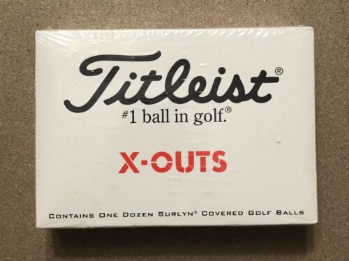 Titleist X-outs One Dozen Golf Balls Surlyn Covered. New In Package Sealed