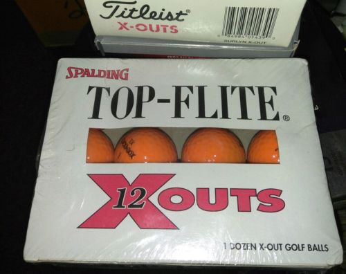 VINTAGE TOP FLITE X OUTS GOLF BALLS ORANGE SEALED 12 One Dozen