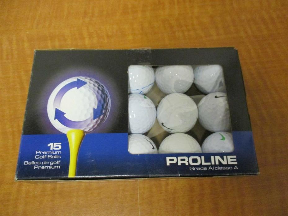 Lot of 15 PROLINE Grade A RECYCLED Golf Balls