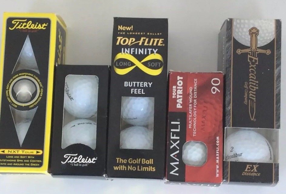 Lot Of 13 New In Box Golfballs Titleist Bridgestone Topflite Maxfli
