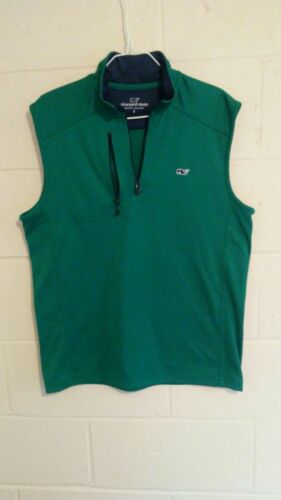 Green VINEYARD VINES Performance Golf Vest Sleeveless Whale Logo Men's small
