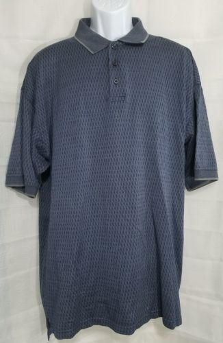 International Waters Mens Blue Short Sleeve Polo Golf Shirt size XL