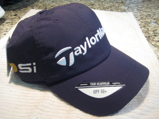 taylor made black M1 PSI golf stitched hat cap tour headwear new with tags