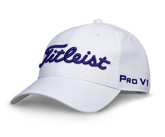 NEW Titleist 2018 Tour Performance Hat Men's Adjustable Cap White/Purple OSFM