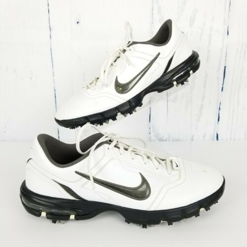 Nike Air White Black Golf Shoes TAC Traction At Contact Golfing Mens Size 11