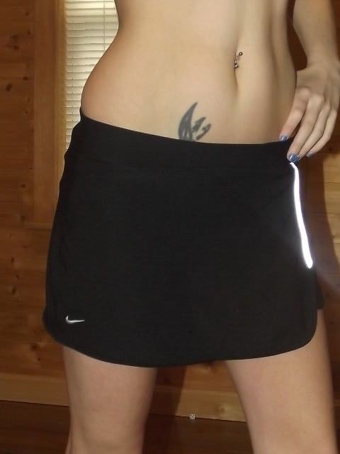 Nike FITDRY tennis skirt small skort shorts built in black