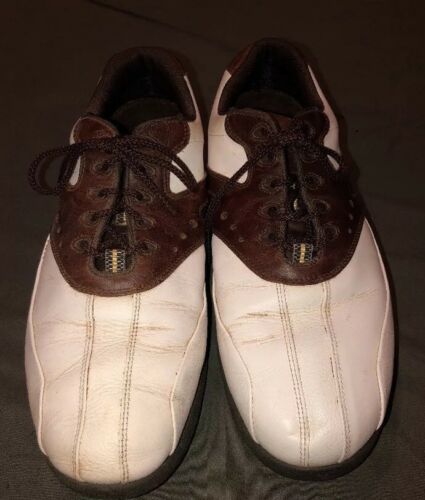 FootJoy FJ Super Lites Mens size 11M White Brown Golf Shoes 58015