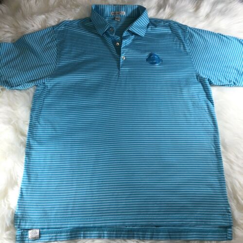 Peter Millar PGA National Palm Beach Resort & Spa Blue White Mens Large