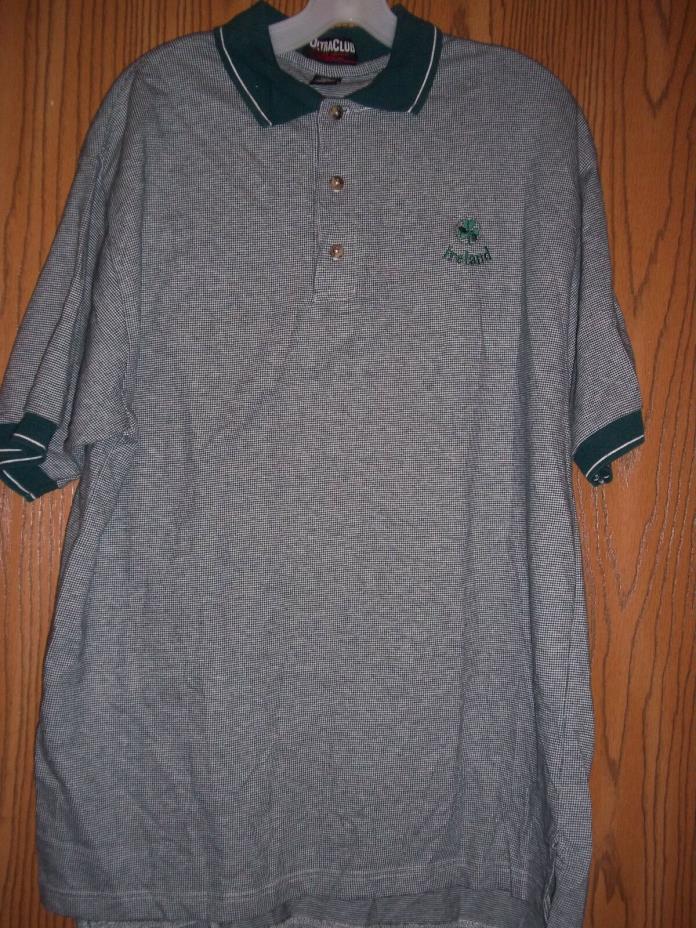 Ireland Golf Shirt Large Ultra Club Collection Green