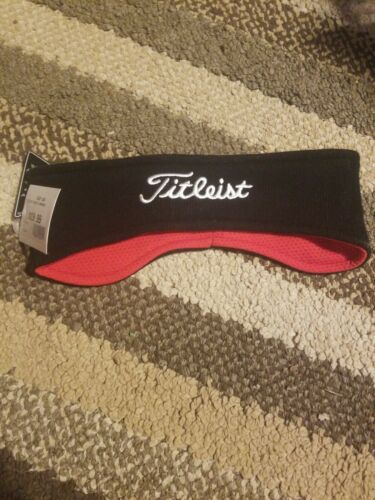 New Titleist Golf Merino Wool Earband Black and red