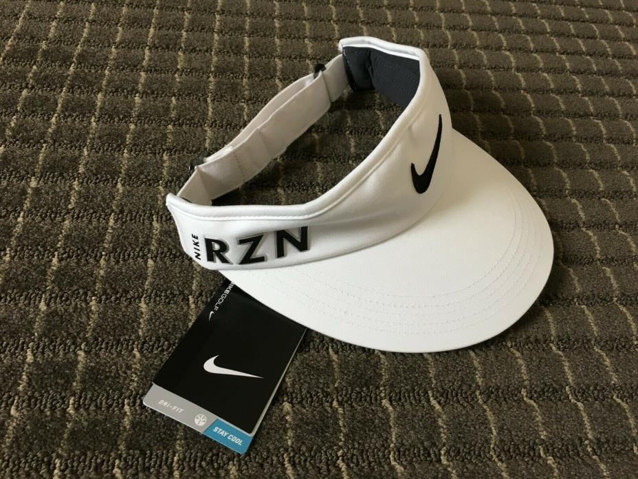 NEW Nike Dri-Fit VRS/RZN White/Black Adjustable Visor