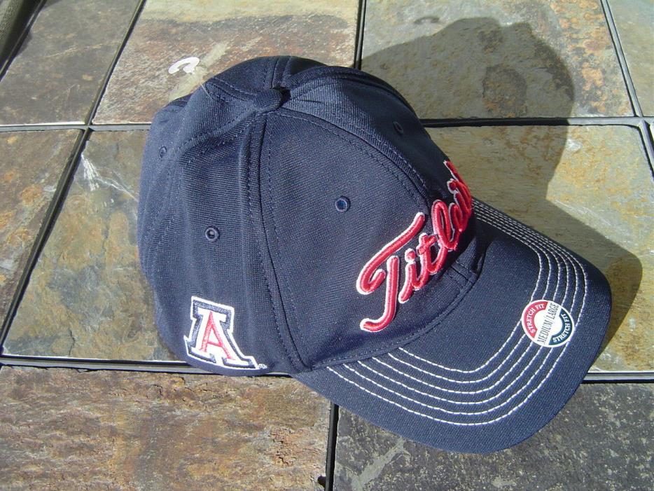 New w Tags Titleist Stretch Fit Golf Hat Collegiate Arizona Wildcats TH5FCOL-AZ