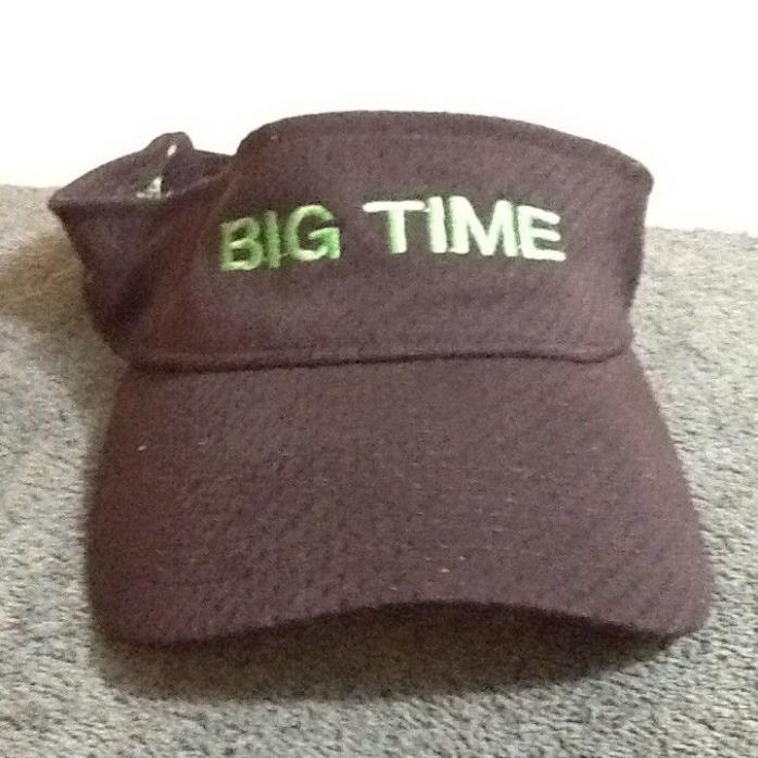 Big Time Golf Visor Black Mesh Hat Adjustable