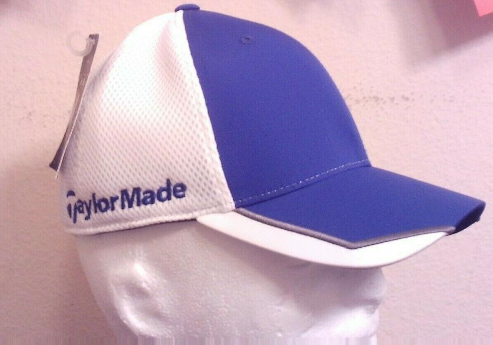 Adidas Golf Taylormade FLEXFIT FITTED Purple / White Cap Baseball Hat Sz Sm / M