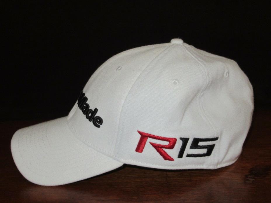 NEW TaylorMade R15 Aero Burner New Era 39 Thirty White Fitted L/XL Hat Cap