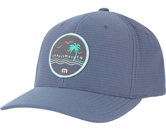 New in plastic Travis Mathew Golf L/XL Flexfit P Desert Hat Fitted - Navy