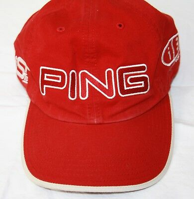 Ping red hat cap golf cotton adjustable Play Your Best